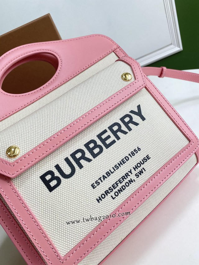 Burberry專門店新款小號撲克包 巴寶莉帆布托特包手提肩背女包 yxb1094